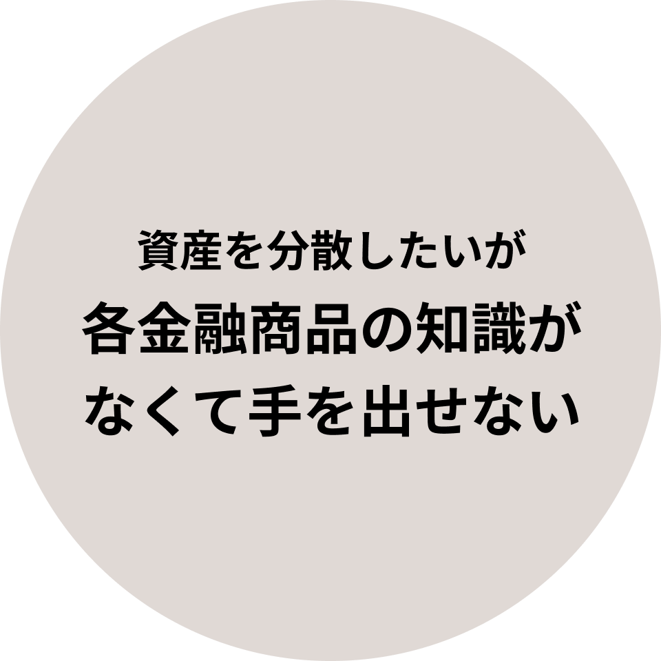 資産を分散したいが各金融商品の知識がなくて手を出せない